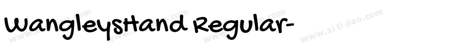 WangleysHand Regular字体转换